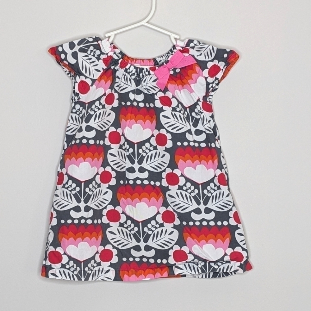 Hanna Andersson Flower Butterfly Dress Tunic 80 2T